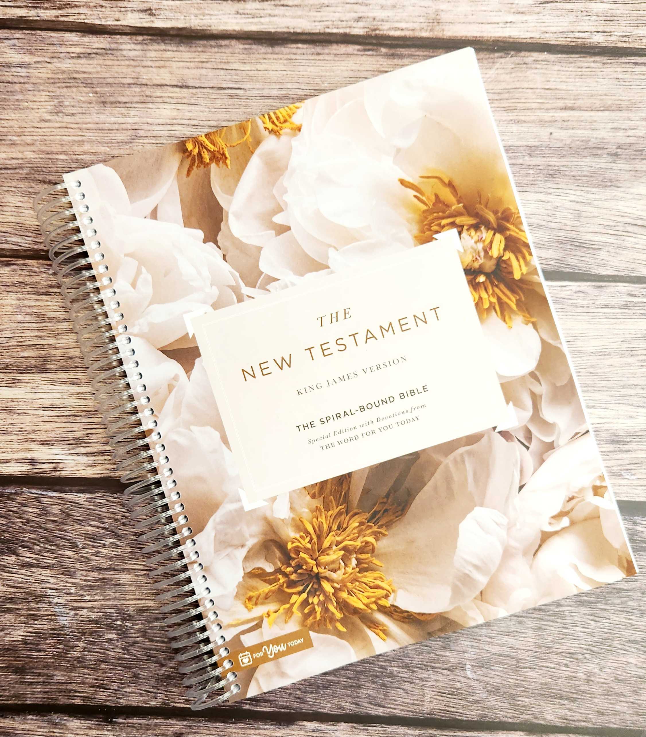 Spiral bound bible kjv floral for you today shop